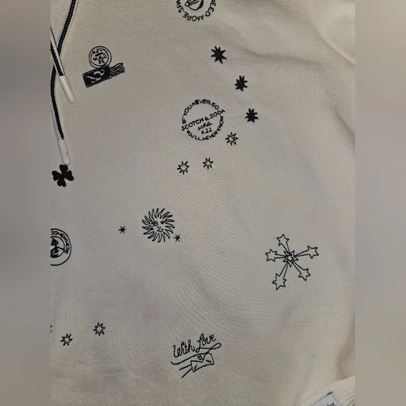 Scotch & Soda Graphic Hooded Sweatshirt Small - Picture 4 of 7